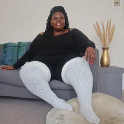 Thigh High Socks - Snowball