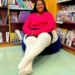 Thigh High Socks - Snowball