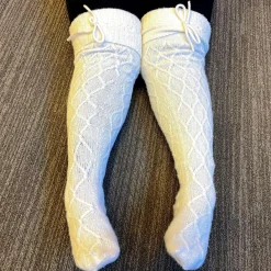 Thigh High Socks - Snowball