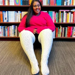 Thigh High Socks - Snowball