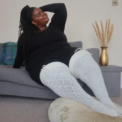 Thigh High Socks - Snowball