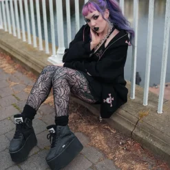 Thighs The Limit Fishnets - Timewarp - Black