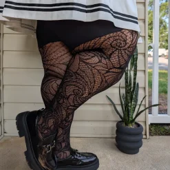 Thighs The Limit Fishnets - Timewarp - Black