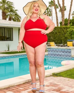 Tidelands Bikini Top - Red