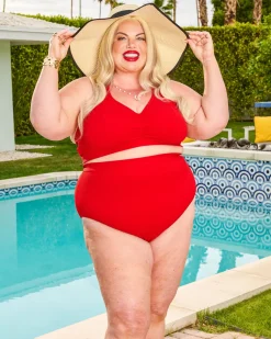 Tidelands Bikini Top - Red