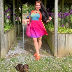 Vanessa Mini A-Line Dress - Rainbow
