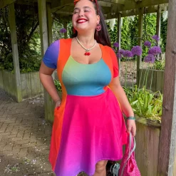 Vanessa Mini A-Line Dress - Rainbow