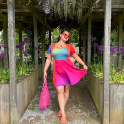 Vanessa Mini A-Line Dress - Rainbow