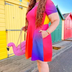 Vanessa Mini A-Line Dress - Rainbow