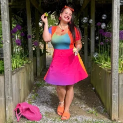 Vanessa Mini A-Line Dress - Rainbow