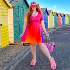 Vanessa Mini A-Line Dress - Rainbow