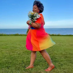 Vanessa Mini A-Line Dress - Rainbow