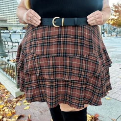 Vegan Leather Waist Belt - Gold