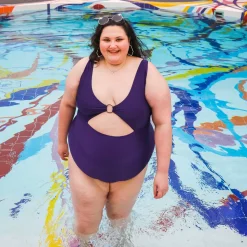 Wax on, Wax off Swimsuit - Purple