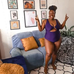 Wax on, Wax off Swimsuit - Purple