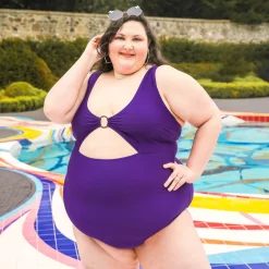 Wax on, Wax off Swimsuit - Purple
