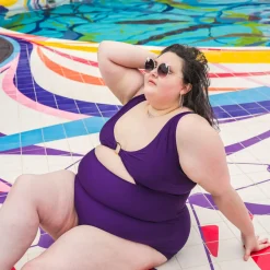 Wax on, Wax off Swimsuit - Purple