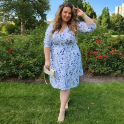 Wrap Dress - Passion au Jardin - L'Amour Bleu