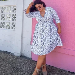 Wrap Dress - Passion au Jardin - L'Amour Bleu