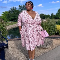 Wrap Dress - Passion au Jardin - L'Amour Rose