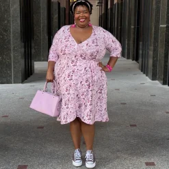 Wrap Dress - Passion au Jardin - L'Amour Rose