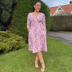 Wrap Dress - Passion au Jardin - L'Amour Rose