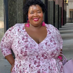 Wrap Dress - Passion au Jardin - L'Amour Rose