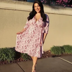 Wrap Dress - Passion au Jardin - L'Amour Rose