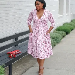 Wrap Dress - Passion au Jardin - L'Amour Rose