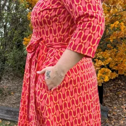 Wrap Dress - Red City