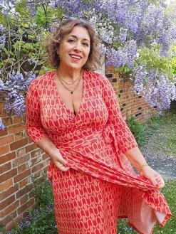 Wrap Dress - Red City