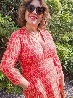 Wrap Dress - Red City