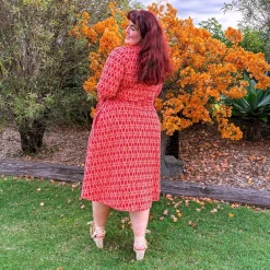 Wrap Dress - Red City