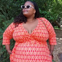 Wrap Dress - Red City