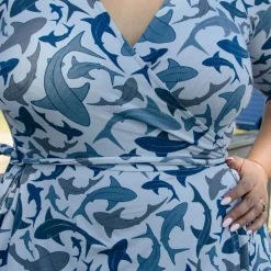 Wrap Dress - Sharks