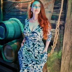 Wrap Dress - Sharks