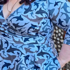 Wrap Dress - Sharks